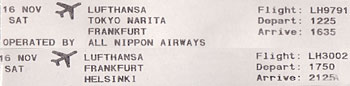 Flight dates